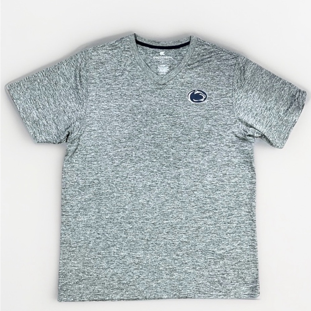 NWT Men's Large Gray V-Neck T-Shirt Penn State Nittany Lions PSU Logo